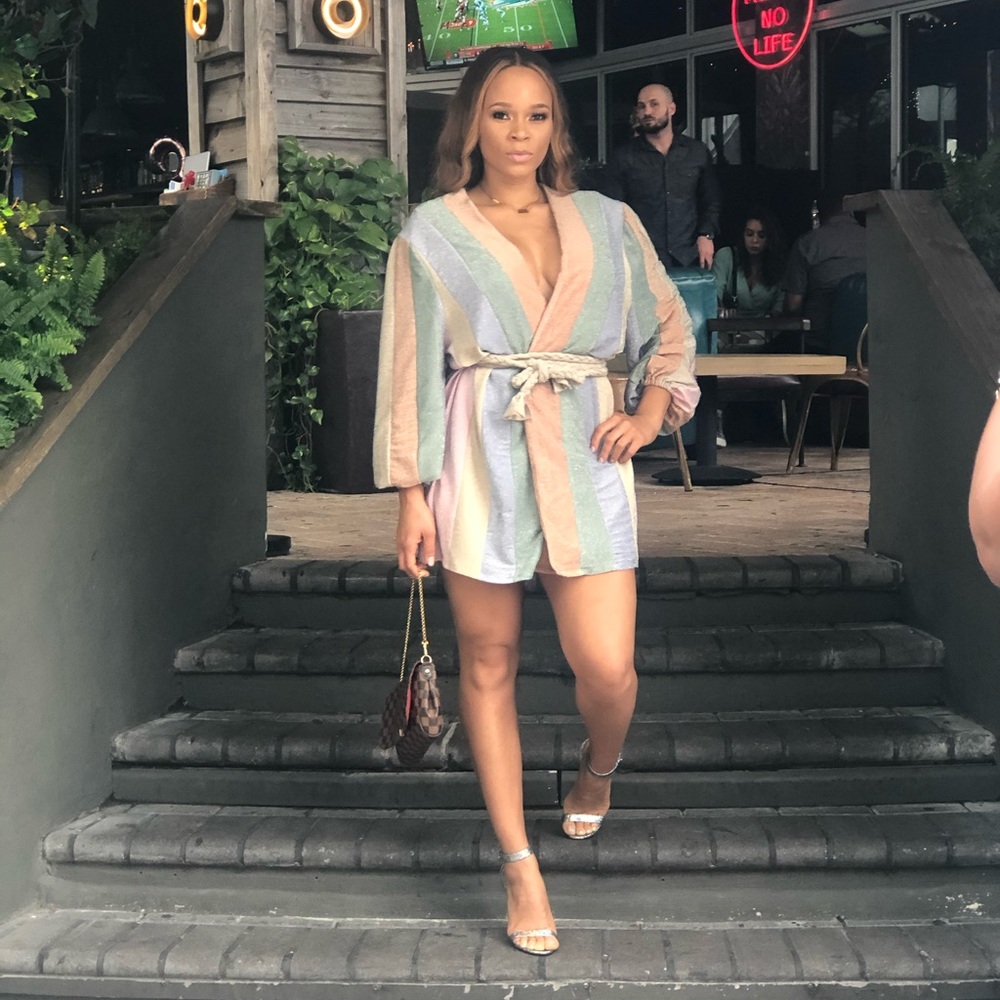 Sequin wrap dress